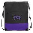 TCU Logo Drawstring Bag Backpack Purple Texas Christian University Draw String Cinch Back Pack - For Boys Girls Students or Adults