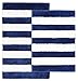 Garland Rug BA300W2P04T9 Beach Stripe Bath Rug Set 2-Piece, Indigo Blue/White
