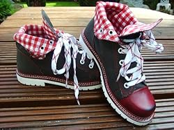 Canvas Stiefel Jacky rot/braun Vintage Sneaker (40)