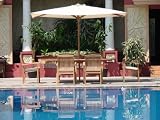 Grade-A Teak Wood Luxurious Dining Set Collections (WV4): 7 pc - 94" Double Extension Oval Table And 6 Stacking Arm Chairs [**Click To See More Choices...]