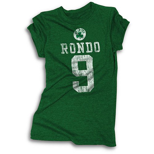 5Th & Ocean Boston Celtics Rajon Rondo Womens Tri-Blend T-Shirt Extra Large