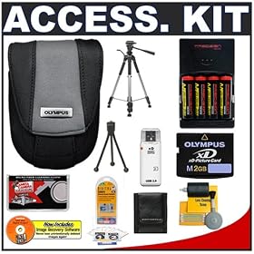 Olympus Black Neoprene Camera Case with Olympus M-2GB xD-Picture Card + Multi-Voltage... by Olympus