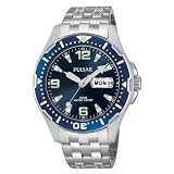 Pulsar Mens Sport Silver-Tone Watch #PXN107 by Pulsar