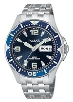 Pulsar Men's Sport Silver-Tone Stainless Steel Watch #PXN107