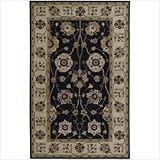IMAGE OF Caesar Black / Gold Oriental Rug Size: Square 4'