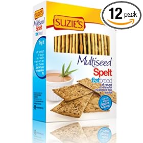 Suzie's Spelt Flatbread, Multiseed, 4.5-Ounce Box (Pack of 12)