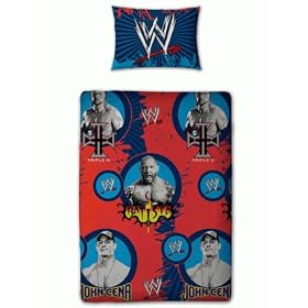 WWE Wrestling 'Superstars' Rotary Duvet Cover & Pillowcase - Brand New Design