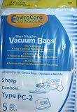 Sharp Style PC-2 Vacuum Bags Microfiltration with Closure - 3 Pack