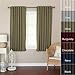 Best Home Fashion Closeout Basic Thermal Insulated Blackout Curtains - Back Tab/Rod Pocket - Olive - 52