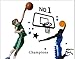 Kappier® Giant Jumping Basketball Superstar - I Am a Champion Peel & Stick Wall Decals