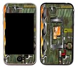 Green Chamber Design Decal Protective Skin Sticker for Apple iPhone 3G