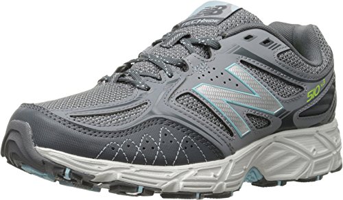 New Balance Women's WT510V3 Trail Shoe, Grey/Freshwater, 8 B US