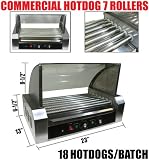 New Commercial 18 Hot Dog Roller Grill Cooker Machine 1400 Watts Vending Business