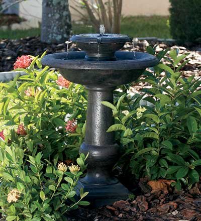 2-Tiered Solar-Powered Chatsworth Fountain