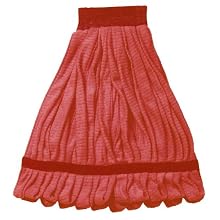Wilen A10202, Super Sorb Tube Looped End Wet Mop, Medium, Red (Case of 12)