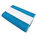 Kaufman- Turquoise Cabana Stripe, Large Beach and Pool Towel Set of 4. 100% Cotton Maximum Absorbency and Softness