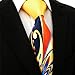 Shlax & Wing Mens Ties Neckties Pattern Black Yellow Blue 100% Silk Jacquard Woven Handmade
