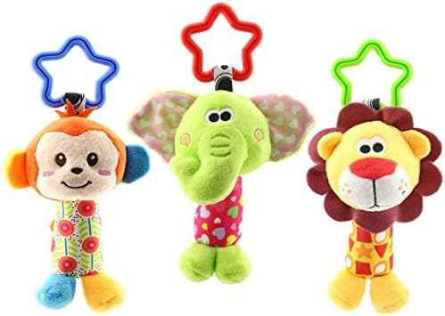 Ebrima Baby Rattles Stroller Educational Toys, Set of 3