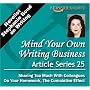 Novelist Stephanie Bond on Writing: Mind Your Own Writing Business, Article Series 25