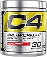Cellucor C4 Pre Workout Supplements with Creatine, Nitric Oxide, Beta Alanine and Energy, 30 Servings, Fruit Punch