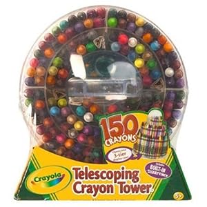 Crayola 52-0029 Crayola 150-Count Telescoping Crayon Tower, Storage Case, Sharpener by 