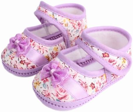 WXBUY Baby Infant Girl Cotton Cute Floral Bowknot Crib Shoes