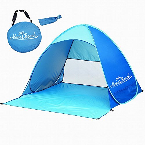 Monobeach TM Portable Outdoors Quick Cabana Beach Tent Automatic Pop Up Sun Shelter