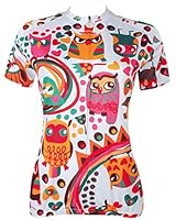 QinYing Cartoon Animals Colorful Short Sleeve Outdoor Bicycle Cycling Jersey