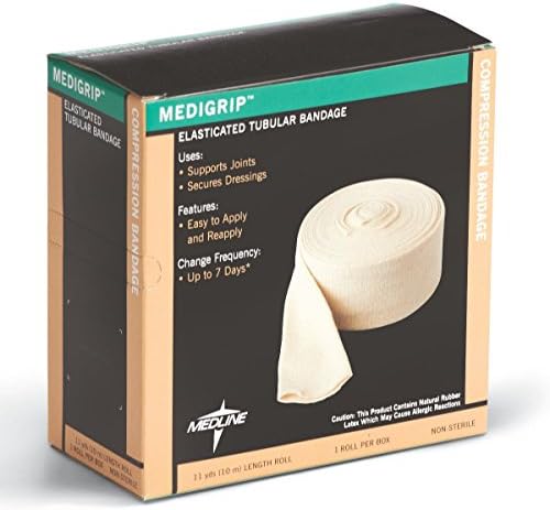 Medline Medigrip Tubular Bandages, elstic, Hands Limbs (5 Case)