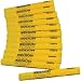 Dixon Lumber Crayon, Permanent, Yellow, 12-Count (49600)