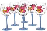 IMAGE OF Certified International Special Occasions Anniversary 18-Ounce Wine Glass, Set of 6