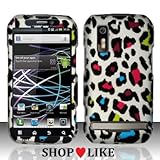 Rubberized Silver Black Pink Purple Blue Green Colorful Leopard Snap on Des ....