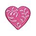 ID 3267B Floral Heart Patch Valentines Day Love Embroidered Iron On Applique