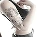 Dalin 4 Sheets Fashion Temporary Tattoos, Koi Fish, Words, Lady