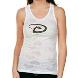 NCAA Arizona Diamondbacks Ladies White Candy Hearts Sheer Ribbed Tank Top (Large)
