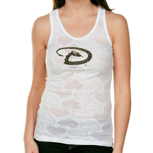 Arizona Diamondbacks Ladies White Candy Hearts Sheer Ribbed Tank Top (Large)