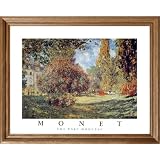 Claude Monet French Park Landscape Picture Oak Framed Art Print by Art Prints Inc