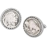 Buffalo Nickel Cufflink by Competition - Silver Metal