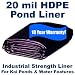 19 x 20 20mil HDPE Liner for Koi Ponds Industrial Containment Commercial Lakes