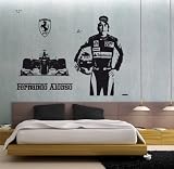 FIA F1 Fernando Alonso Ferrari Vinyl Decal Sticker 17