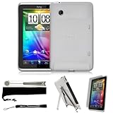 White Cover Protective Slim Durable Silicon Skin Case for HTC Flyer 3G WiFi ....