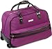 Anne Klein Luggage Downtown 20 Inch Wheeled Duffle with Croc Patent Trim, Purple, One Size