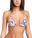 Hello Kitty Junior's Ruffle Triangle Swim Top,Leopard,Small