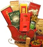 Tis the Season Christmas Gourmet Food Gift Basket Sleigh - A Holiday Gift Basket Idea