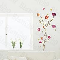 Flying Flowers - Large Wall Decals Stickers Appliques Home Decor