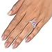 Sterling Silver Pink and White CZ Ring