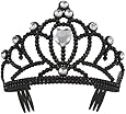 Plastic Black Jeweled Tiara