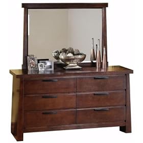 Mino Dresser And Mirror, SET, CHOCOLATE by Home Decorators Collection