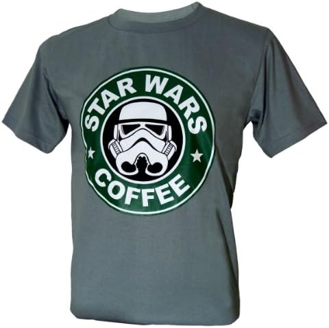 Immortal Men's Star Wars Coffee Stormtrooper Funny T-Shirt Grey X-Large