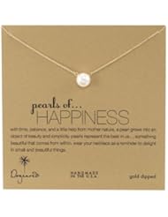 Dogeared Jewels and Gifts "Pearls of . . . Happiness" Gold-Plated Silver Large Pearl Necklace, 18"